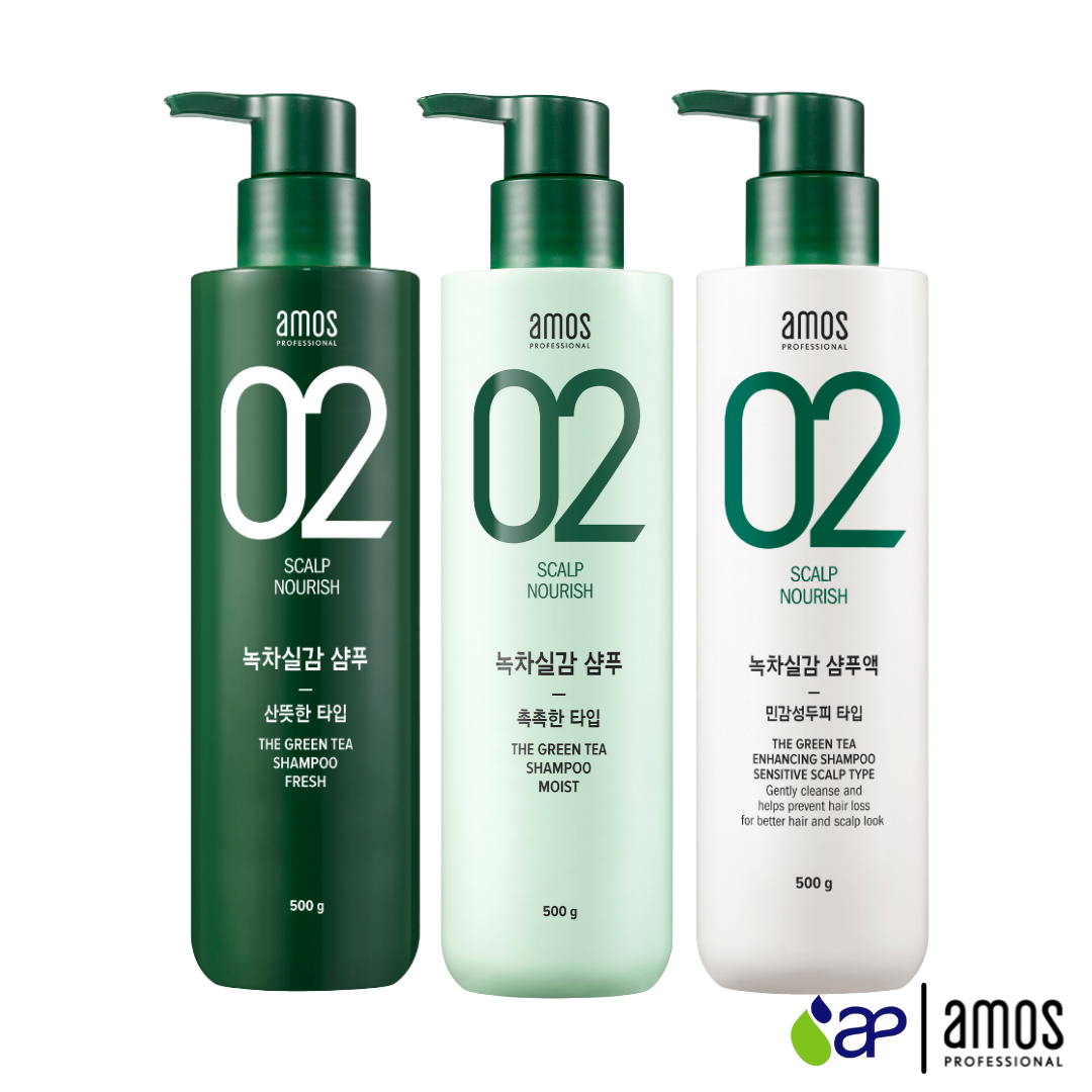 AMOS THE GREEN TEA SHAMPOO 500ML Anti Hair Loss